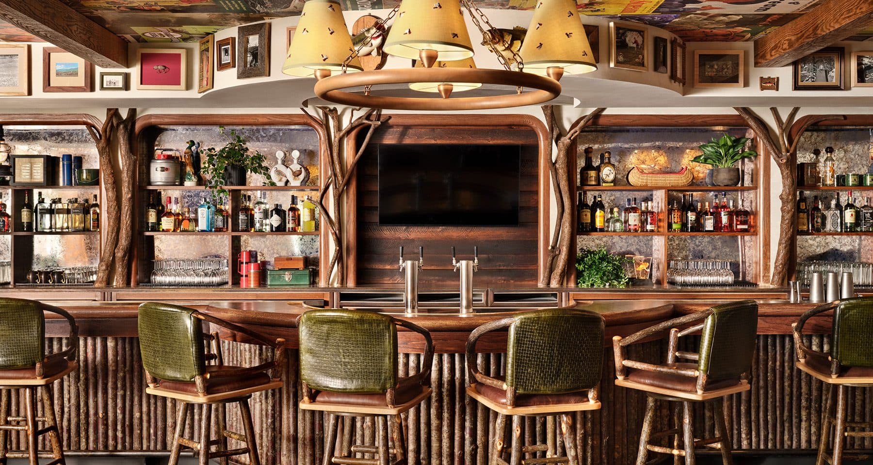 The bar at Dry Fly Saloon