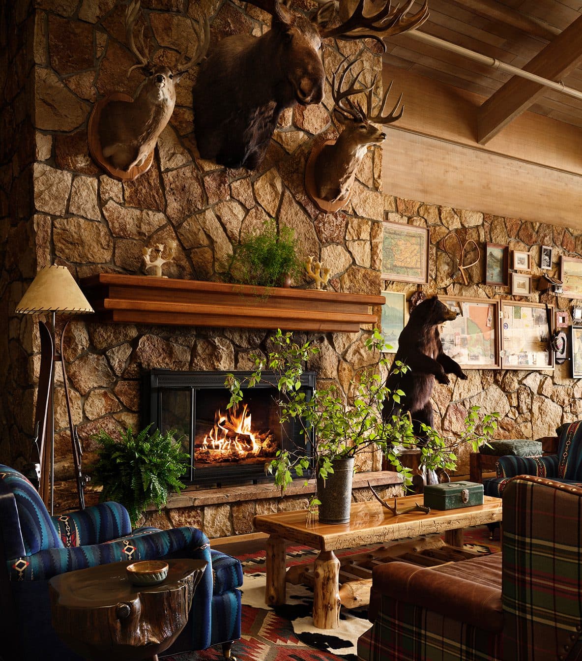 lobby fireplace