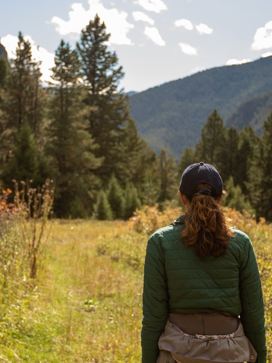 woman hiking